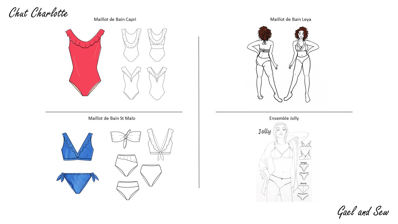 130 Patrons pour coudre Lingerie et/ou Maillots de Bain • Atelier Miinsa